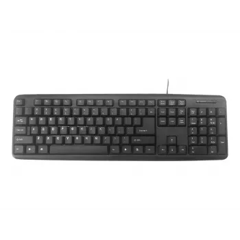 Näppäimistö Gembird KB-U-103-RU toimisto USB QWERTY englanti venäjä musta