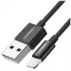 Ugreen 80822 US155 puhelinkaapeli musta 1 m USB-A Lightning
