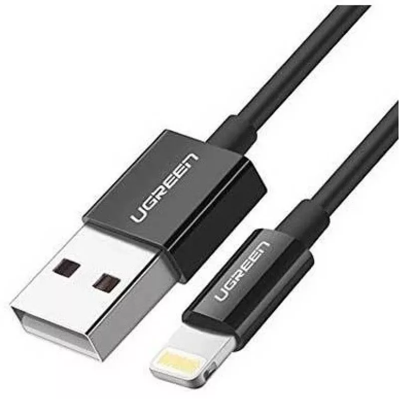 Ugreen 80822 US155 puhelinkaapeli musta 1 m USB-A Lightning