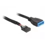 Sisäinen USB-kaapeli DeLOCK 83776 0,45 m uros naaras