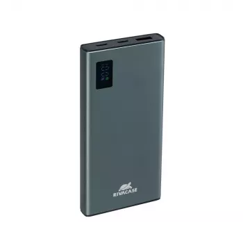 Powerbank Rivacase VA1021 10000mAh, kaksi USB-lähtöä, LED-ilmaisimet, kompakti kannettava laturi