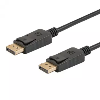 DisplayPort-kaapeli SAVIO CL-136, DisplayPort pistoke–pistoke, 2 m, DP 1.2, kullatut koskettimet, musta