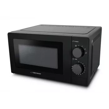 Solo-mikroaaltouuni ESPERANZA ESTOFADO — 20 l, 700 W, 5 tehotasoa, 24,5 cm kiertolevy, musta