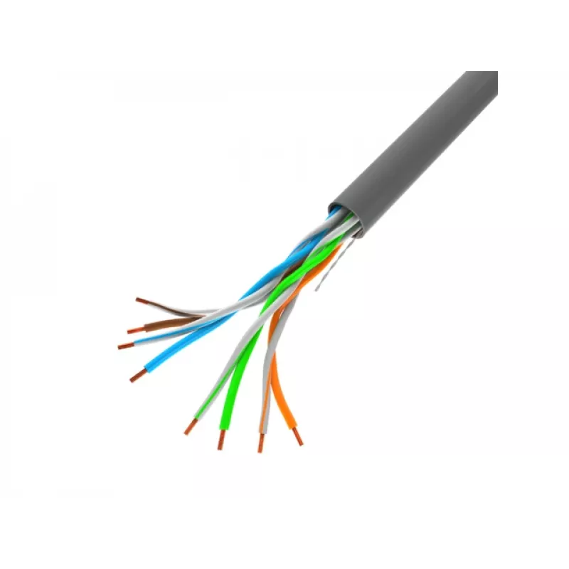 LANBERG verkkokaapeli U/UTP Cat5e LCU5-10CC-0305-S, 305 m, CCA-johdin, 24 AWG, harmaa