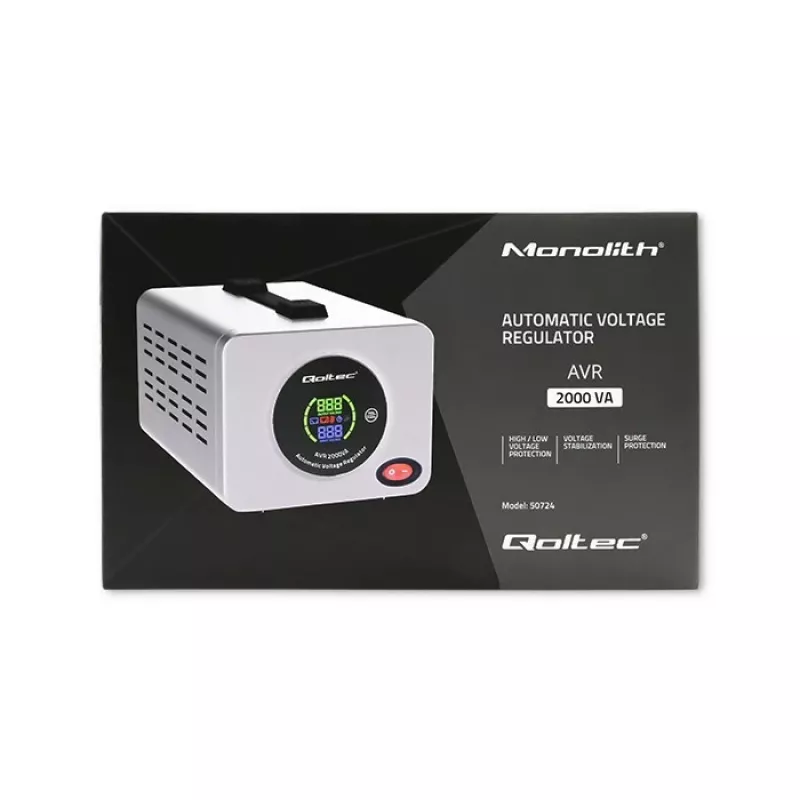 Qoltec 50724 automaattinen jännitteenstabilisaattori AVR 2000VA