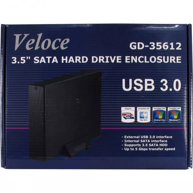 Inter-Tech Veloce GD-35612 - muistikotelo - 3,5