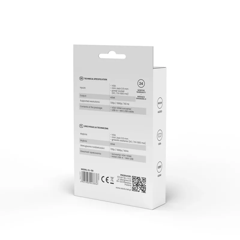 Adapteri CL110 VGA-HDMI