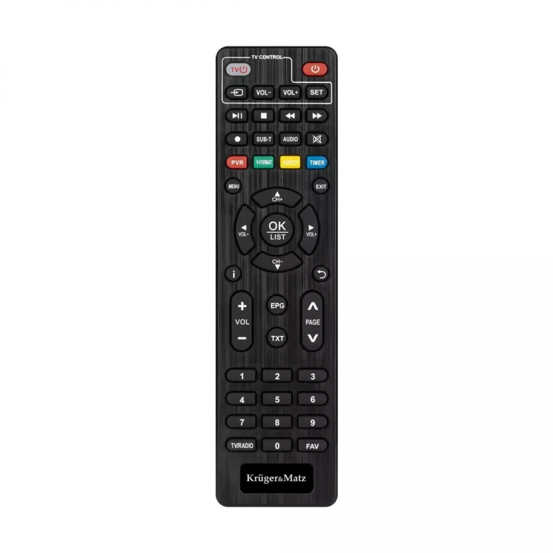 Mini DVB-T2 H.265 HEVC-viritin KRUGER & MATZ KM9998, 470–862 MHz, 1 viritin, HDMI, USB, 720p