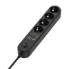 Jatkojohto ColorWay CW-CHE44PDB — 4 pistorasiaa, 2 USB-porttia