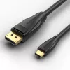 Vention USB-C–DisplayPort 8K -kaapeli 2 m, USB Type-C – DP, musta