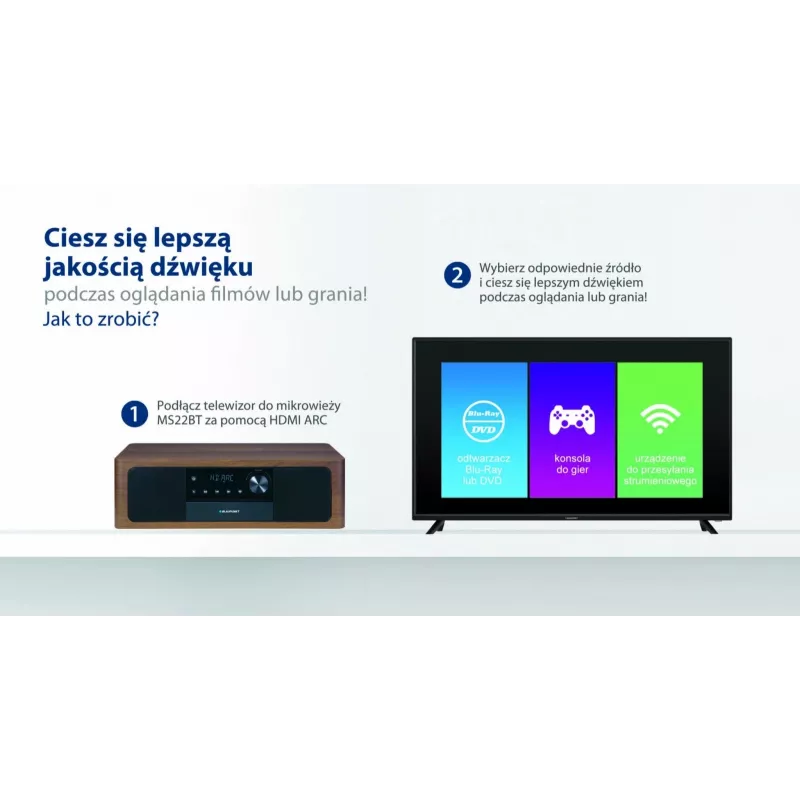 Kannettava Bluetooth-kaiutin BLAUPUNKT MS22BT — langaton kannettava ääni, Bluetooth-yhteys