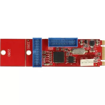 Delock muunnin M.2 Key B+M pistoke > 2 x USB 3.0 liitinlista - USB-adapteri - M.2-kortti - USB 3.0 (sisäinen) x 2 (62843)