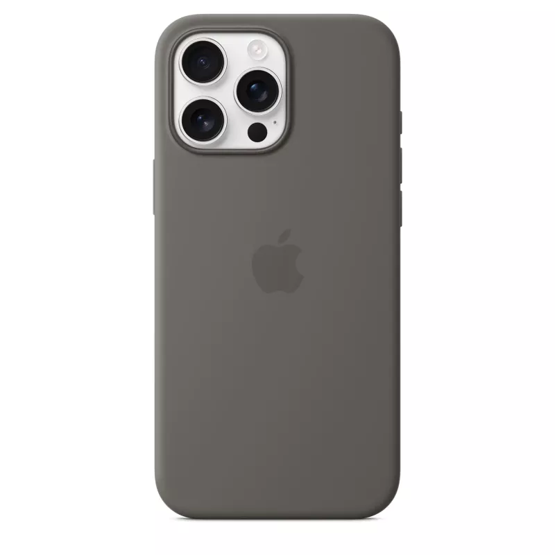 Silikonikuori MagSafe iPhone 16 Pro Max - kivinharmaa