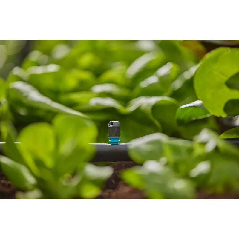 Kastelutippa Gardena 13318-20 loppulinja-asennus muovi musta