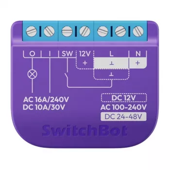 Älyrele-kytkin SwitchBot Relay W5502300 jännitteetön kosketin langallisten laitteiden kauko-ohjaukseen