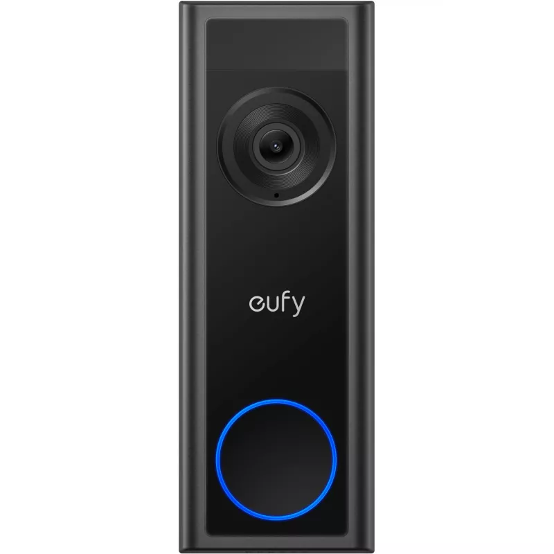 Video-ovikello Eufy C31 2K microSD-tuella, 2560×1440, 6500 mAh, johdollinen & johdoton, musta