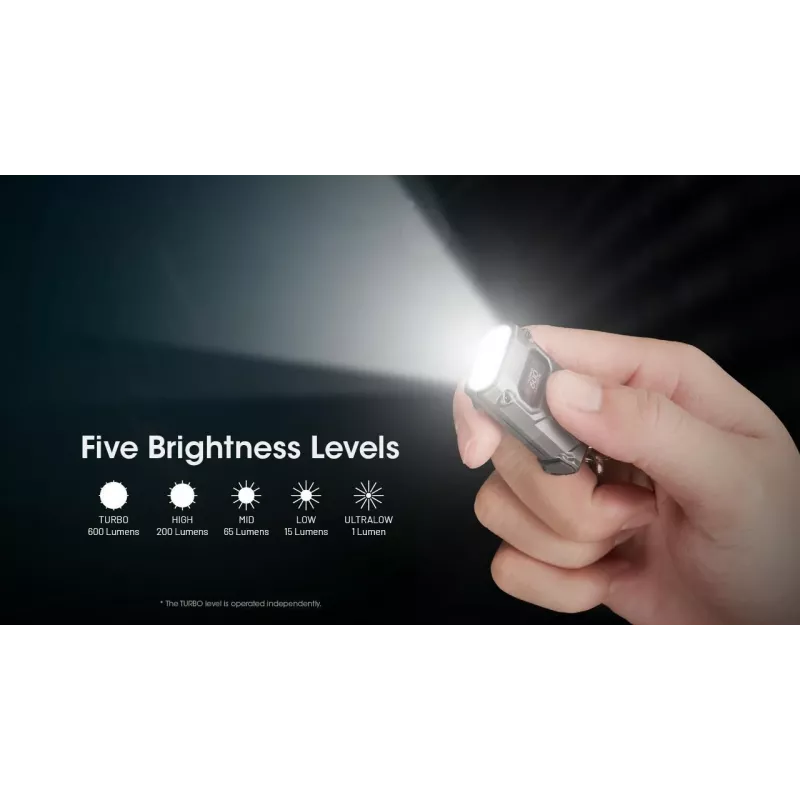 Avaimenperä-taskulamppu Nitecore TINI3 musta 600 lm USB ladattava