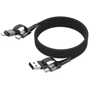 Ansmann magneettinen kaapeli USB-A tai USB-C Lightning - kaapeli - digitaali/data