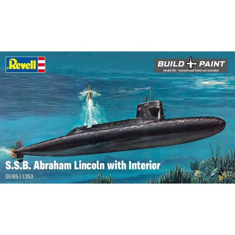 Muovimallilaiva REVELL S.S.B. Abraham Lincoln 1/253 mittakaava rakennussarja