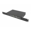 Hallitsematon kytkin LANBERG RSGE-24 — 24× Gigabit Ethernet 1U, rack-asennettava, musta