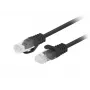 Lanberg PCU6-20CC-0200-BK Cat6 U/UTP -kytkentäkaapeli, 2 m, musta, 10 kpl