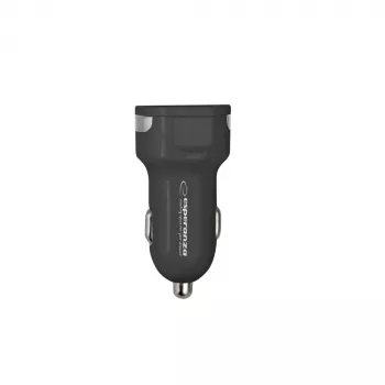 Autolaturi ESPERANZA EZ110 musta – 12–24 V tulo, 2× USB-A 2,1 A, Quick Charge 3.0, 36 W