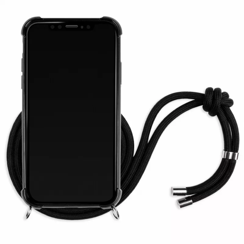 Lookabe Necklace Snake Edition puhelinkuori iPhone XR:lle, hopea/musta