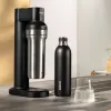 BRITA hiilihapotusvesipullo 650 ml, ruostumaton teräs, musta, konepesunkestävä