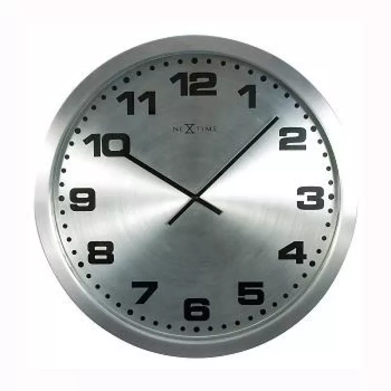 NeXtime seinäkello 2906zw Mercure, Ø25 cm, hopea