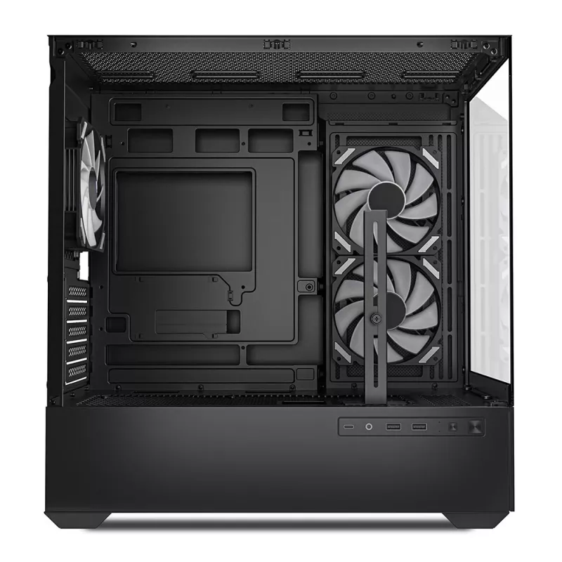 Sharkoon MK6 RGB Micro-ATX tietokonekotelo, musta, karkaistu lasi