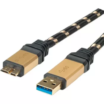 ROLINE Gold USB 3.0 -kaapeli, USB A -pistoke - USB 3.0 Micro B -pistoke 2,0 m (11.02.8879)
