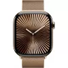 APPLE Watch Series 10 GPS + Cellular 46 mm Gold Titan -kotelo ja Gold Milanese Loop – S/M
