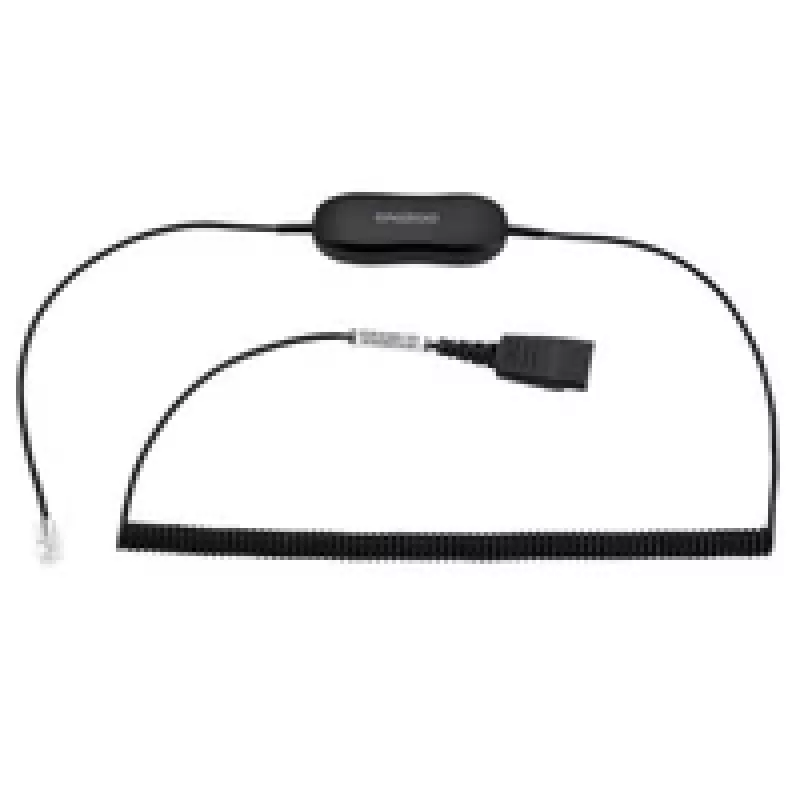 Jabra GN1218 AC 2m kierrekaapeli, kaapeli, musta