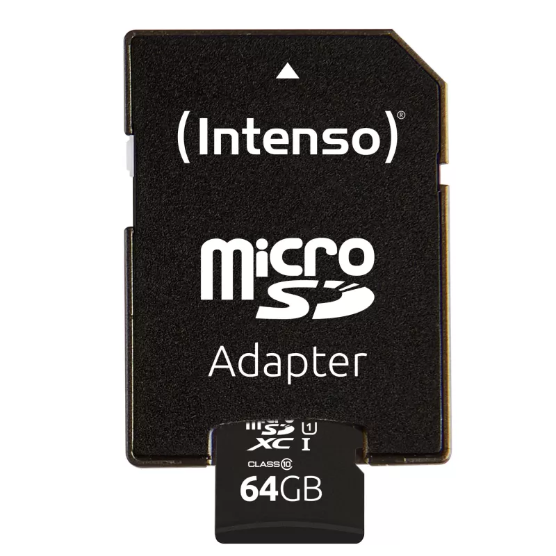 Muistikortti Intenso 64GB MicroSDXC UHS-I Class 10 3423490