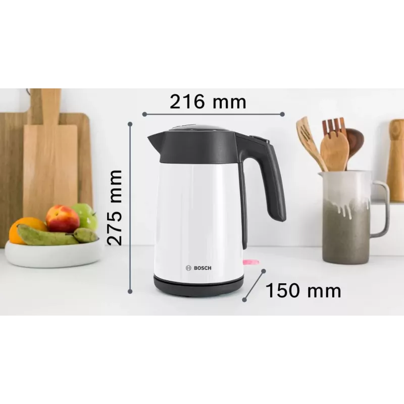 Bosch TWK7L461 vedenkeitin 1,7 l 2400 W valkoinen