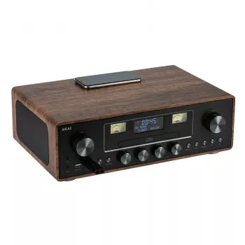 AKAI AM-100 RHAPSODY -mikro-hifi-järjestelmä — kompakti ääniminisarja sisäänrakennetulla vahvistimella ja CD-/USB-toistolla