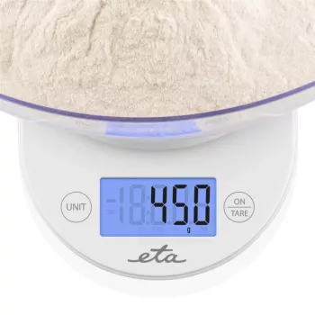ETA | keittiövaaka kulholla | ETA577090000 Mari | jako 1 g | näytön tyyppi LCD | valkoinen
