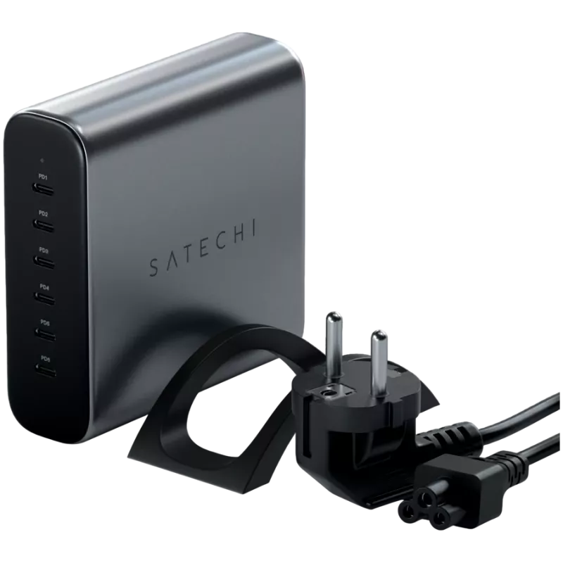 Sisälaturi Satechi ST-C200GM-EU Universal harmaa 6 USB Type-C-liitäntää