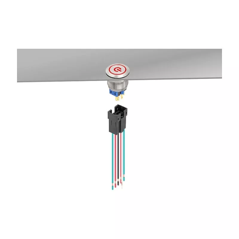 Delock 90790 Pistorasia 25 mm 6-napaiselle painikkeelle tai kytkimelle