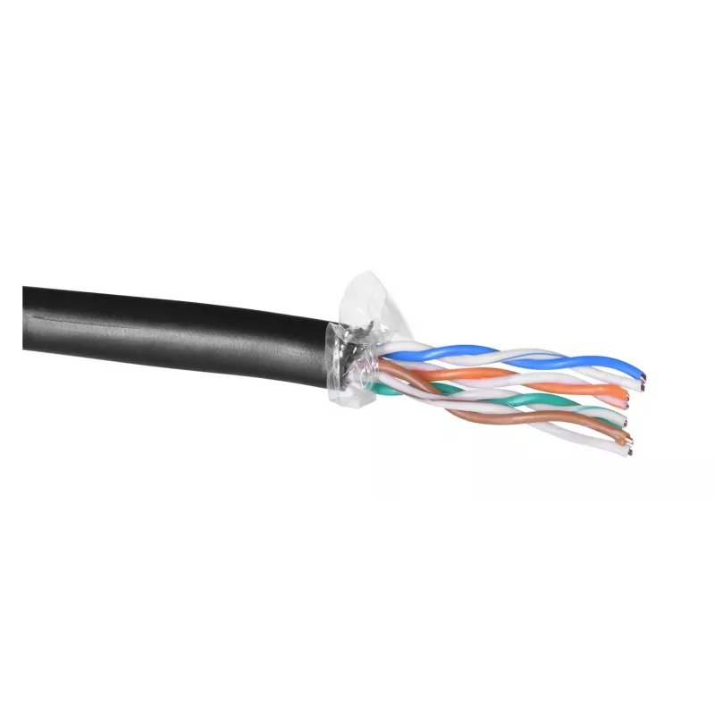 Alantec KIU5OUTS305Q verkkokaapeli musta 305 m Cat5e U/UTP (UTP) (KIU5OUTS305Q)