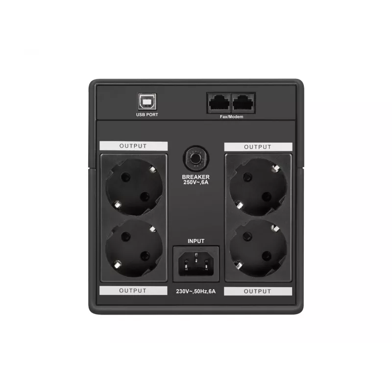 Armac H/1000F/LED keskeytymätön virransyöttö (USV) Line-Interactive 1 kVA 4 AC-lähtöä