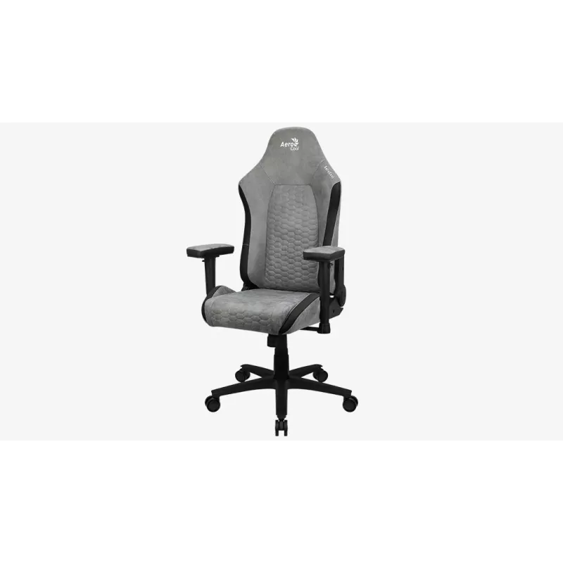 Aerocool Crown AeroSuede yleispelituoli pehmustetulla istuimella, kiviharmaa