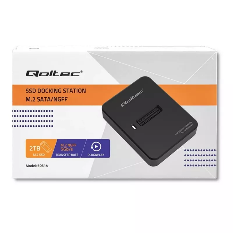 Telakointiasema SSD M.2 SATA, NGFF, USB 3.1