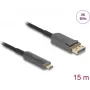 DELOCK aktiivinen optinen kaapeli USB-C - DisplayPort 15 m – 81606