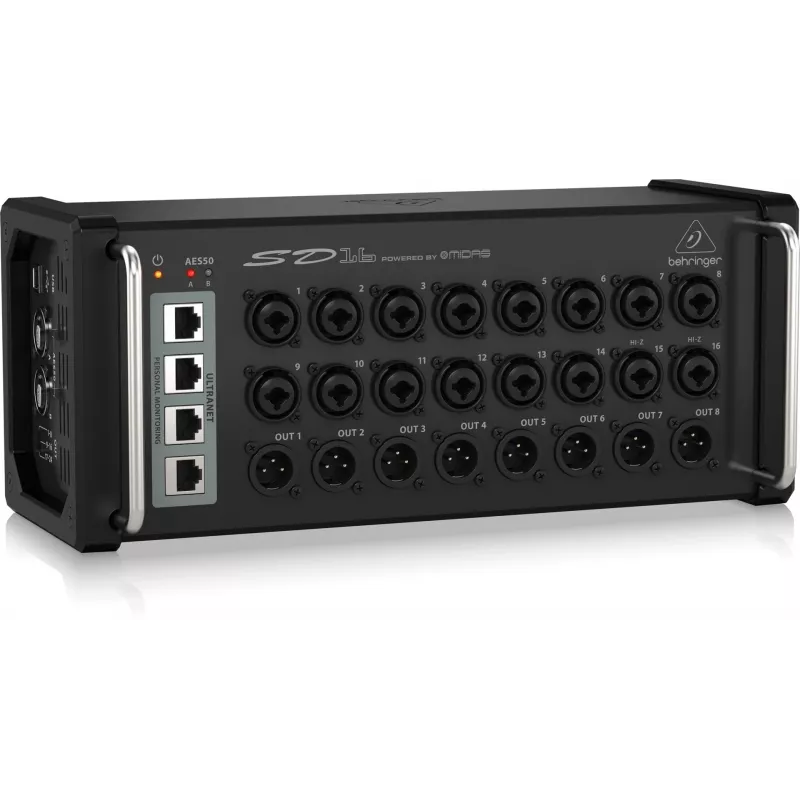 Stagebox Behringer SD16 musta metalli