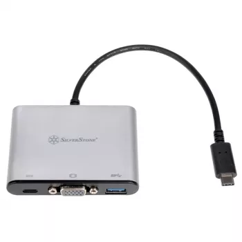 Ulkoinen videosovitin SILVERSTONE CH7517 USB-C VGA:ksi (Chrontel CH7517) ulkoinen näyttöliitäntä