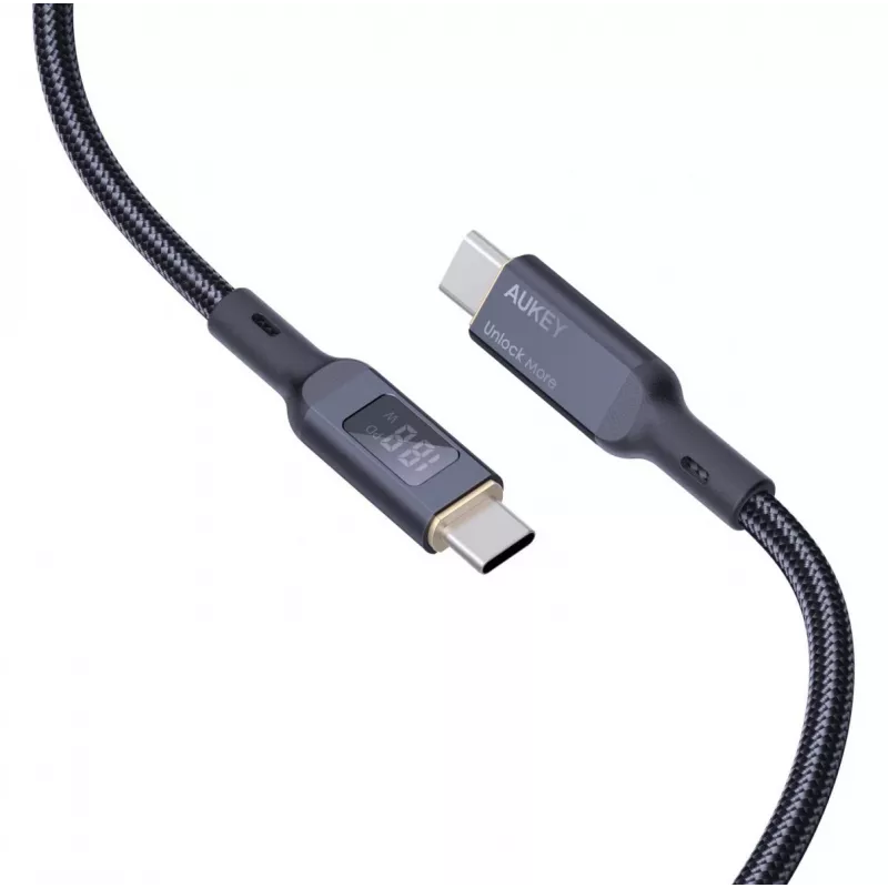 AUKEY CB-MCC102 USB-kaapeli 1,8 m USB-C musta 480 Gbit/s