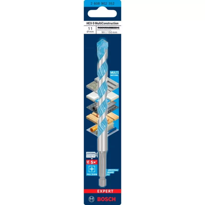 Pora Bosch Expert HEX-9 Multi Construction Ø11 mm, kuusikulmavarsi