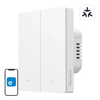 WLAN-seinäkytkin Sonoff M5-2C-80W 2-kanavainen kehykselle