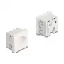 Maadoitettu pistorasia DELOCK Easy 45 T13 Sveitsi 45×45 mm, 250 V / 10 A, valkoinen